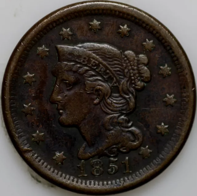 1851-P Large Cent, Over 150 Years Old As Shown [SN02]