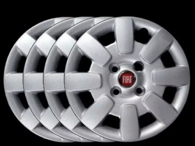 Kit 4 Borchie Coppa Copricerchi Ruota FIAT PANDA 2003 AL 2012 Cerchio 13"