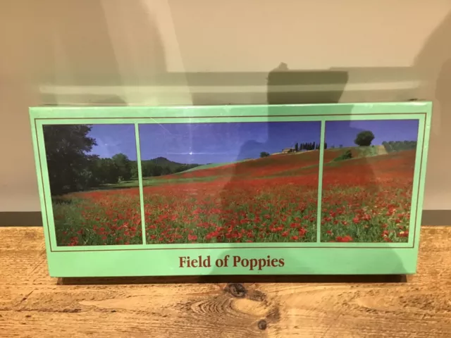 "Field of Poppies" 3 Puzzles Total 2000 Pieces in all Jigsaw Puzzle NEW Sealed