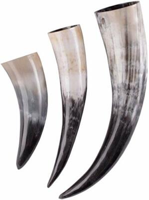 Set corno per bere – Corno per idromele per in diverse misure.Cintura in pelle – Per Met – Vichinga – Medioevo – LARP 