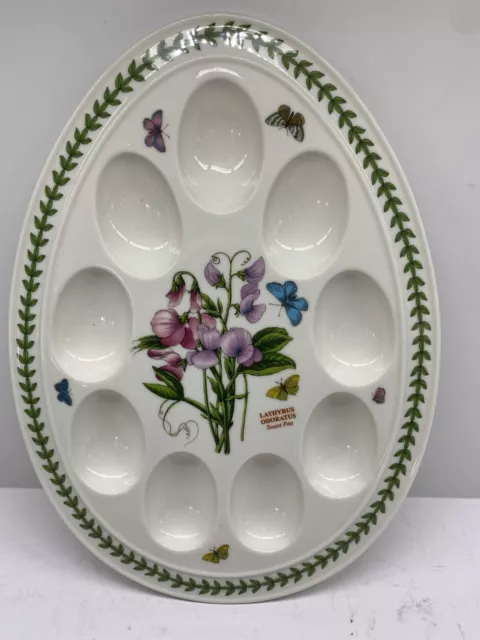 Botanic Garden Deviled Egg Plate | 12 Inch Egg Serving Platter with Sweet Pea...