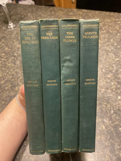The Works of John Galsworthy Grove Edition 4 Volumes 1927 Great Books