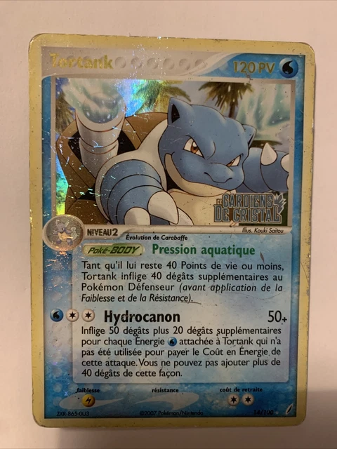Carte Pokemon Fr Ex Gardiens De Cristal - Tortank 14/100 Holo Reverse - Be