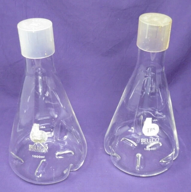 BELCO 1000 ml Glass Erlenmeyer 2/PK
