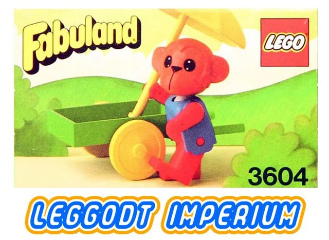 LEGO FABULAND MARC Monkey wheelbarrow - rare minifigure complete 3604 ...