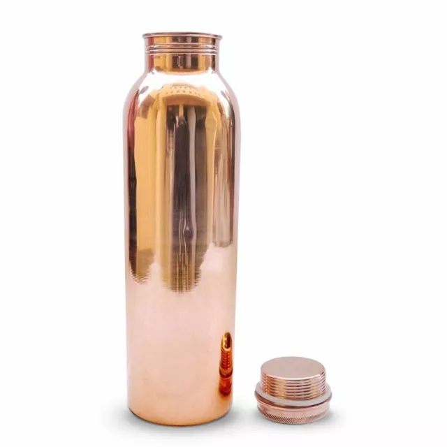 Frasco de botella de agua de cobre puro, contenedor de 1000 ML, botella de...