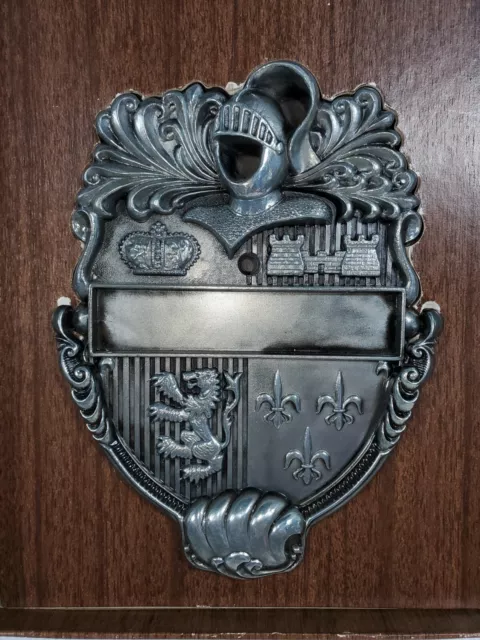 MCM Cavalier Heraldic Silver Tone DOOR KNOCKER New Castle Lion Knight Crown