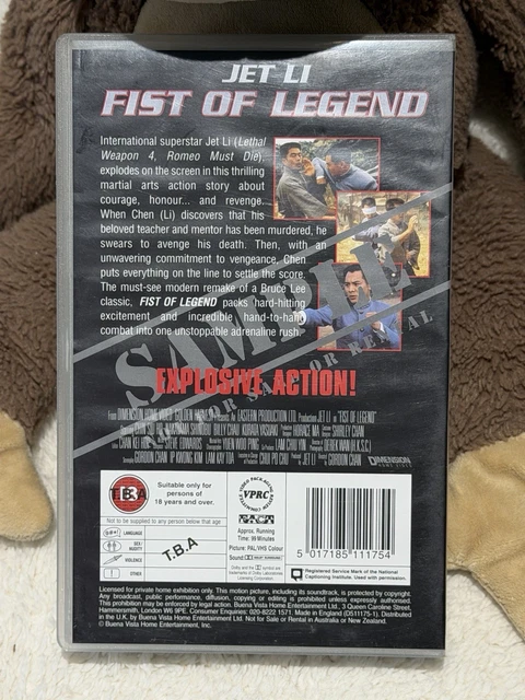 JET LI FIST Of Legend VHS Big Box Ex Rental Rare Preview Copy! Martial ...