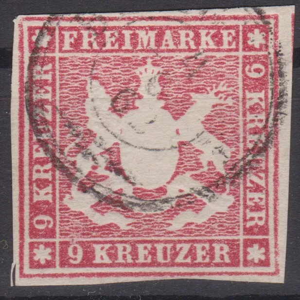 == AD Württemberg Mi. 14a gest., gepr. BPP, Kat. 100€ ==