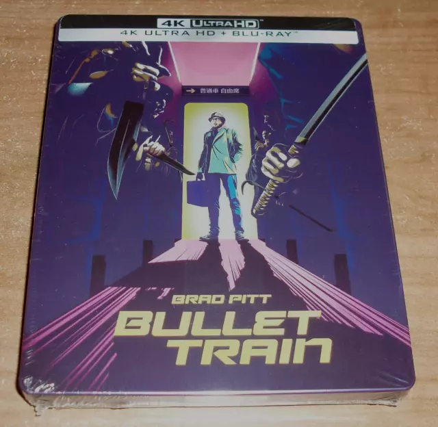 Bullet Train 4K UHD + Blu-Ray + 9 Postales Neuf Scellé Steelbook A-B-C