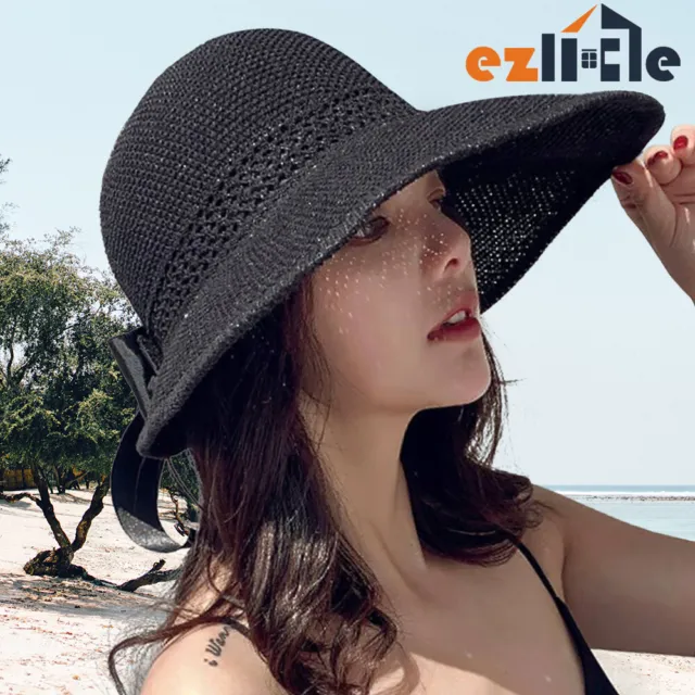 Women Wide Brim Ponytail Hat Sun Visor Cap Protection Summer Beach Floppy UV