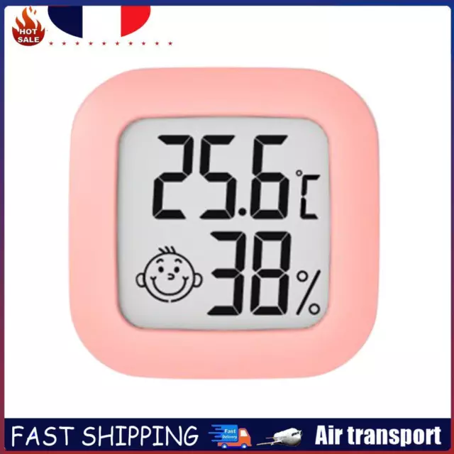 Electronic Thermometer Hygrometer LCD Digital Temperature Humidity Meter (Pink)