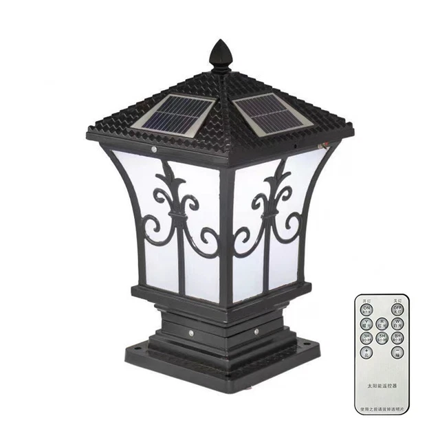 Luce Da Palo Solare Per Esterni - Impermeabile IP65, Lamiera Zincata, Vetro, Per Giardino E Cortile - Foto 12