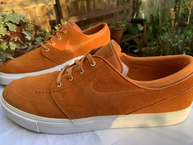 NIKE SB ZOOM UK11 EU46 Stefan Janoski Cinder Orange Skate Shoes EX