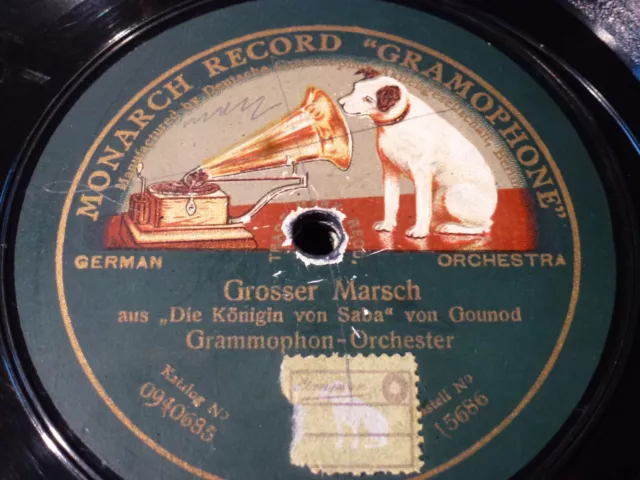 Grammophon Orchester MILITÄR-MARSCH / GROSSER Marsch Schellackplatte 78rpm