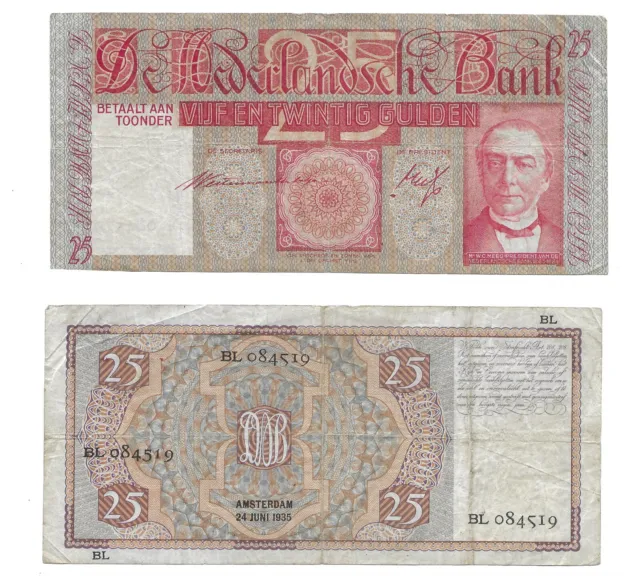 25 Gulden  Netherlands Banknote # 50