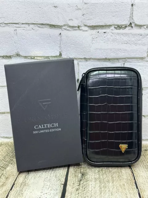 Gemtech Crocodile Black Calculator Case w/Red Interior 500 Limited edition