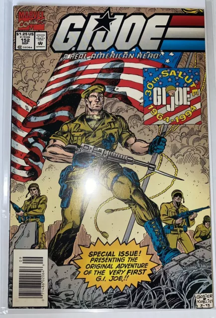 VTG Marvel Comics GI Joe #152 SP Low Print Run 1st Print 1994 W/JFK Snake-Eyes
