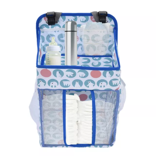 Diaper Storage Bag Cotton Multifunction Crib Diaper Organizer For Baby Bed