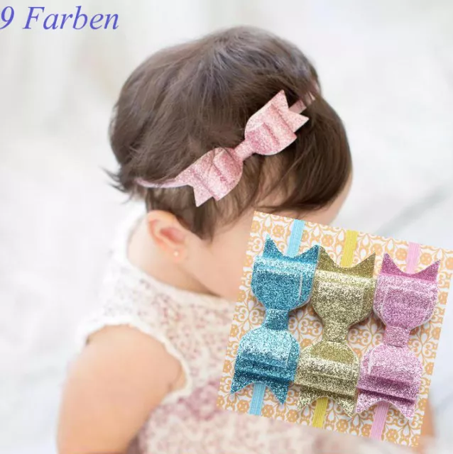 Bandeau pour Cheveux Ruban Paillettes Bébé Fille Serre-Tête Parure 9 Couleurs