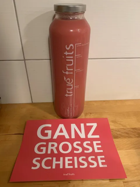 TRUE FRUITS MAGNUM Ganz Große Scheisse Limited Edition Glasflasche 3000ml  EUR 200,00 - PicClick DE