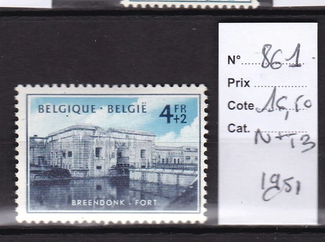 Belgique 1951 N° 861-N*Tb-Cote: 16,50 Euros-Voir Scan-B522