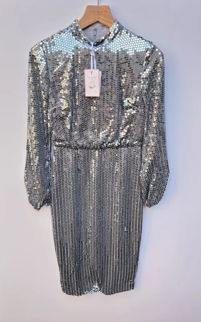 ted baker silver sequin dress Donna Morgan Arabella Dress - Black