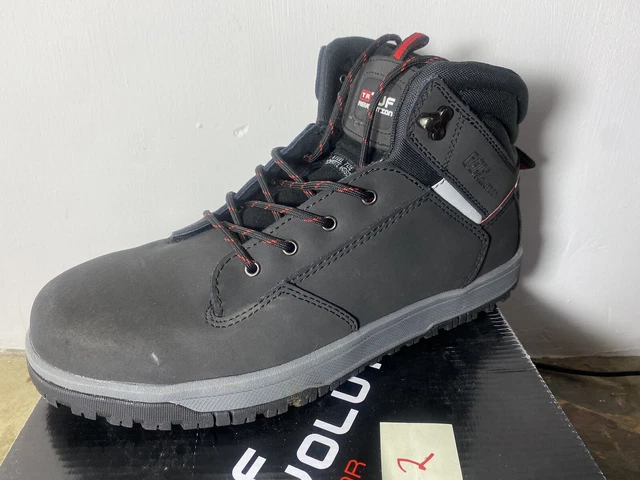 MENS BLACK TUF XT black steel toe cap boots S3 uk size 8 eur 42