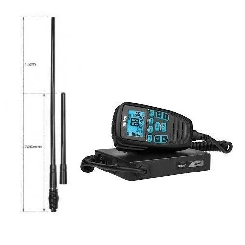 Uniden Uh9060 Uhf Radio + Uniden At970Bk Twin 6.6/3.0 Dbi Black Antennas