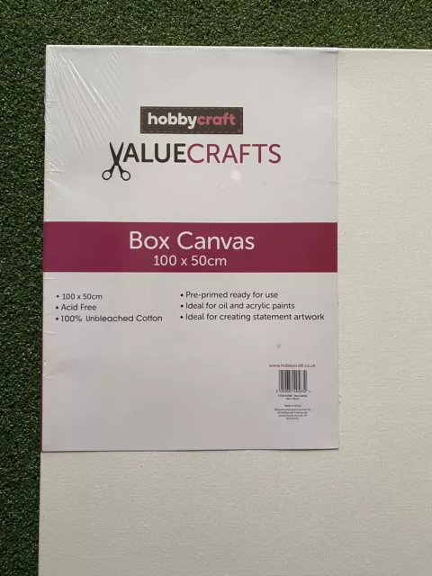 Hobbycraft Value Crafts Stretched Box Canvas - 100cm x 50cm 2