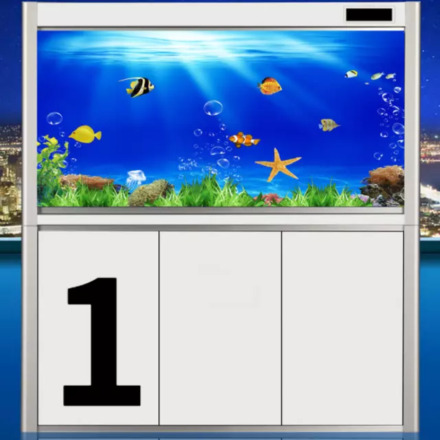 3D Statique Aquarium Fond Image Autocollant Poster Paysagisme D'Aquarium Décor