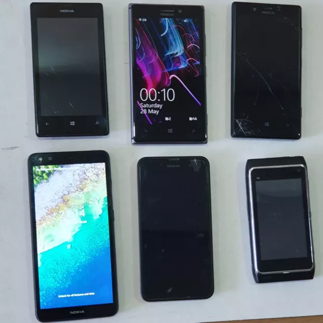 Joblot Nokia Lumia 520, 925, 920, C01 Plus, 635, N8,android, Faulty Smartphones