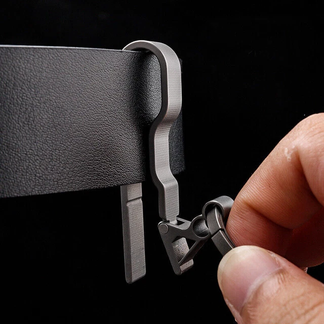 EDC Titanium Alloy Keychain Quick Buckle Detach Belt Waist Hanging Key Ring Tool