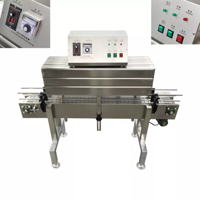 Auto Bottle Label Heat Shrink Packaging Machine Continuous Label Shrink Tunnel