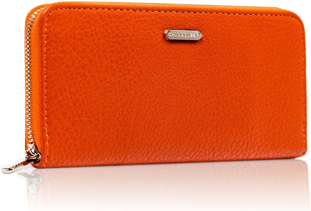 Grand portefeuille femme en cuir écologique grainé - David Jones