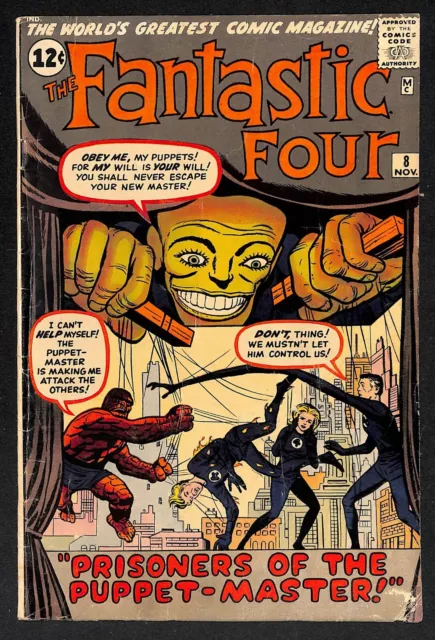 Fantastic Four #8 - 1st app of Puppet Master - Jack Kirby - Stan Lee (XO) 30 KEY