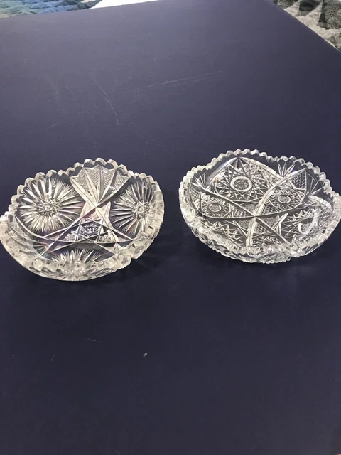 ABP American Brilliant Cut Glass Small Bowls