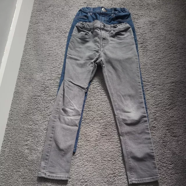 Kids Boys Skinny Jeans Denim Trousers Age 8-9 Years 2 Pairs