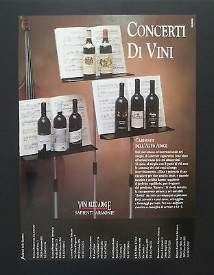 Advertising Pubblicità CABERNET VINI DELL'ALTO ADIGE F157 1992 