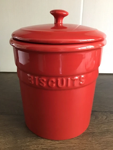 MAISON BY LINEA House Of Fraser Red Biscuit/Cookie Jar With Lid
