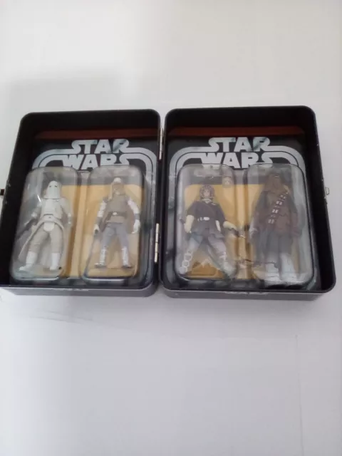 Star Wars Hoth Snowtrooper Chewbacca Han Solo Luke Skywalker Collectors Tin Set