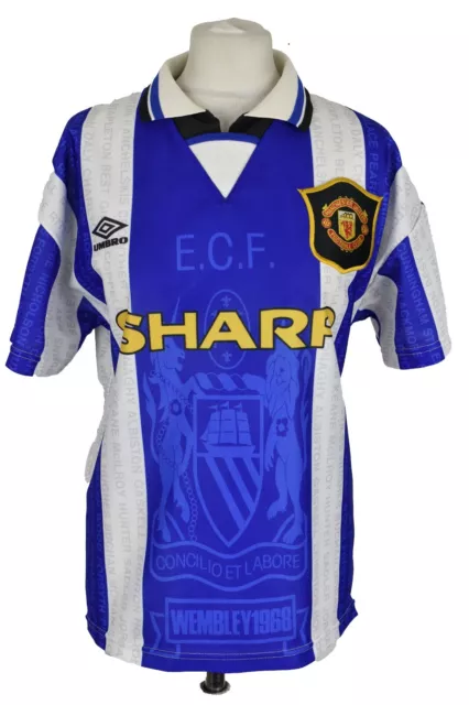 UMBRO Manchester United 1994-96 drittes Fußball-T-Shirt Größe 40 Jungen Oberbekleidung