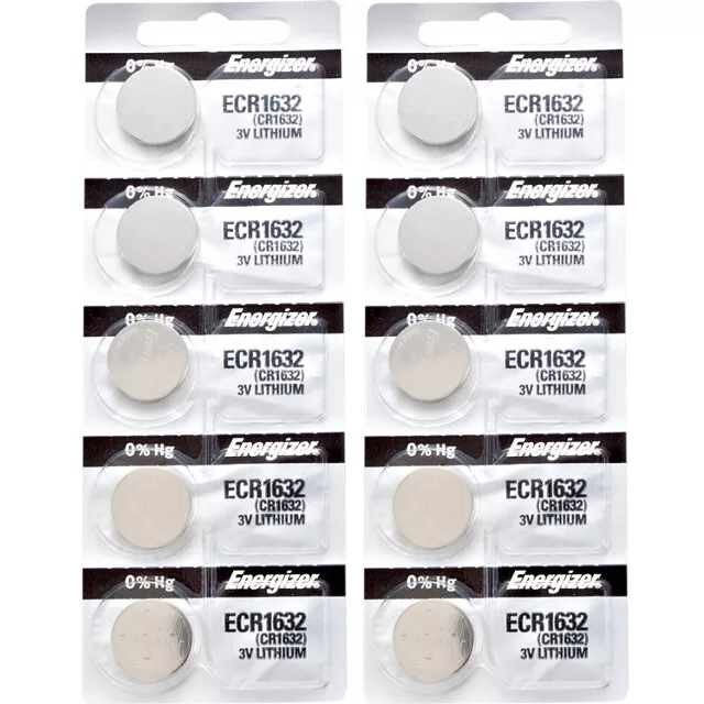 10 x Energizer CR1632 Batteries, Lithium Battery 1632 | Shipped from Canada