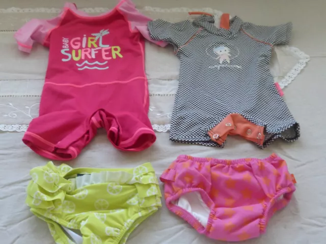 lot maillots de bain bébé fille 6 mois tbé