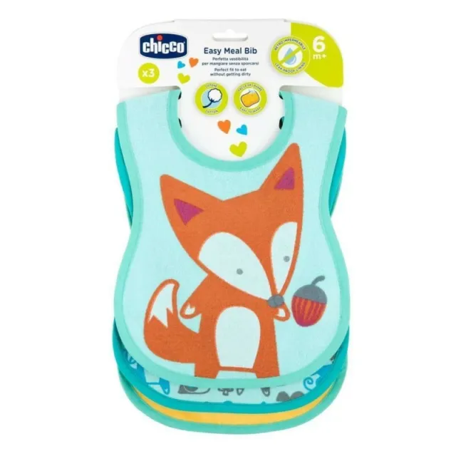 CHICCO 3 Meal bibs - 6m +