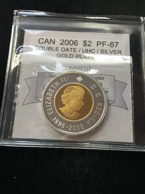 2006  Coin Mart Graded Canadian Toonie, Two Dollar PF-67 UHC Silver GP