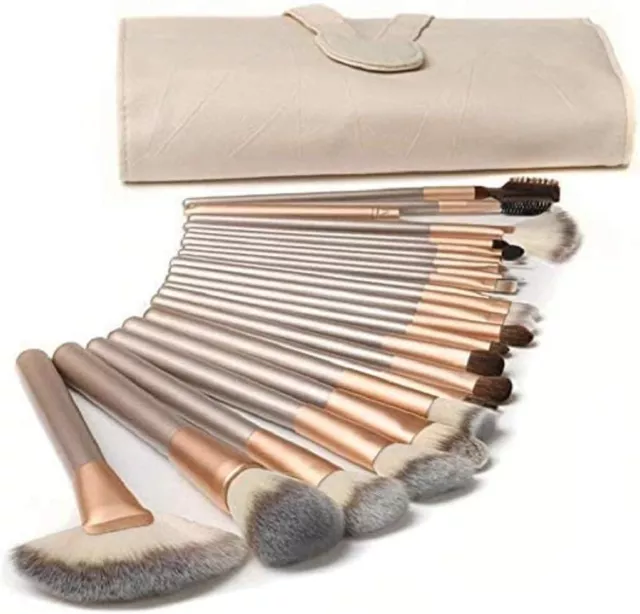 Professional Makeup Brushes 18-Pcs Set with PU Leather Bag Cosmetic Brushes Kit