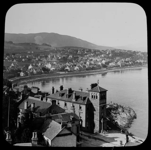 Magic Lantern Slide DUNOON EAST BAY C1888 VICTORIAN PHOTO SCOTLAND ANTIQUE