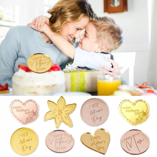 Liebe Runde Happy Mothers Day Cupcake Discs Muttertag Kuchen Dekoration