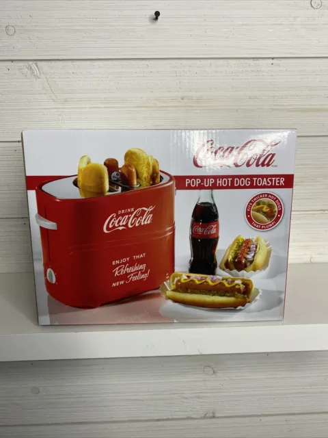 Nostalgia Coca Cola Pop-Up Hot Dog Toaster Retro Red NEW In Box Never Opened!